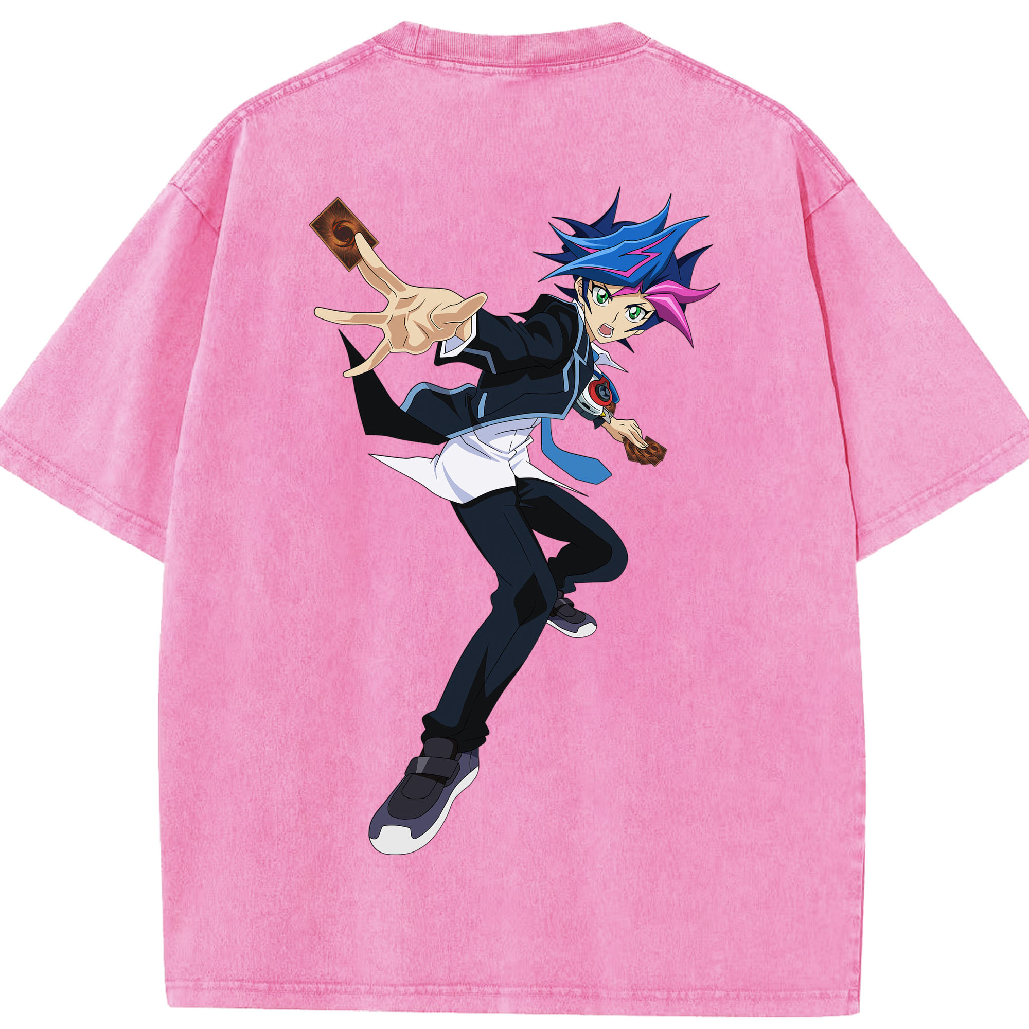 （画像用） 遊☆戯☆王 Yu-Gi-Oh! 綿100% ヴィンテージ風 半袖Tシャツ（背面プリント）